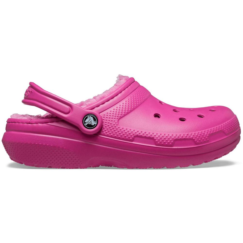 Pink Men's Crocs Classic Lined Clog Shoes | NZ 0667JPQJ